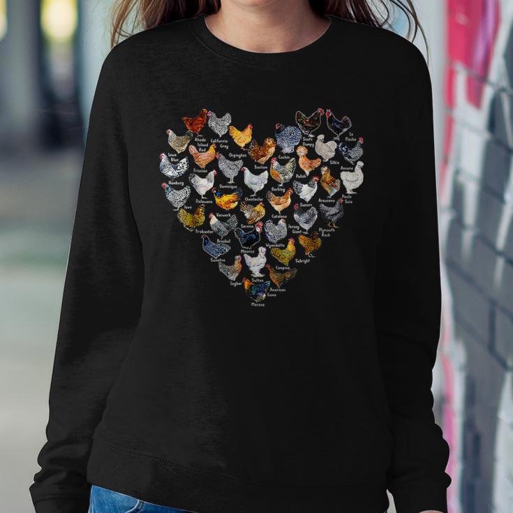 Chickens Heartshape Heart Love Farmer Chicken Lady Womens Women Sweatshirt Unique Gifts