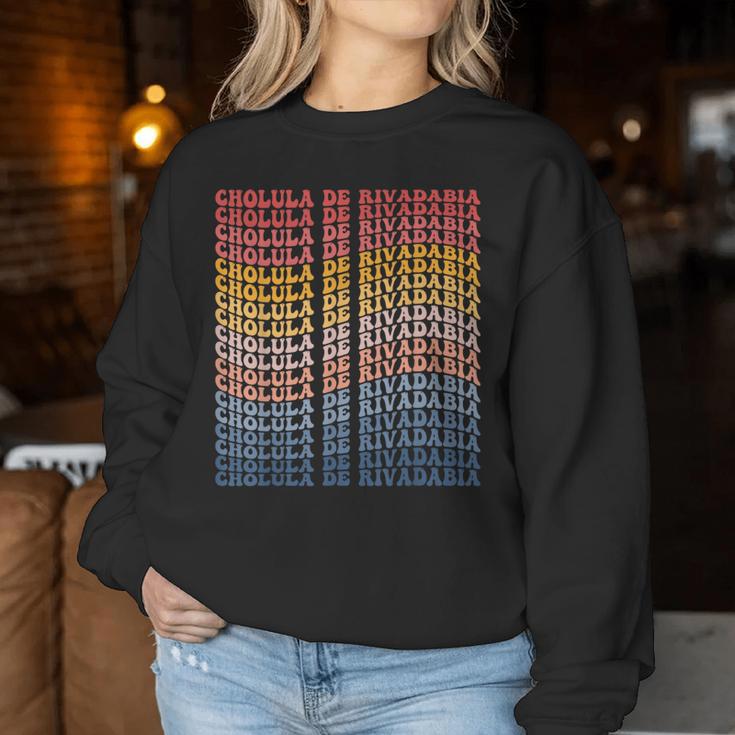 Cholula De Rivadabia City Groovy Retro Women Sweatshirt Unique Gifts