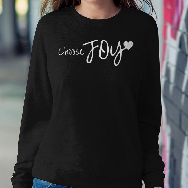 Choose Joy Heart Inspirational Motivational Women Sweatshirt Unique Gifts