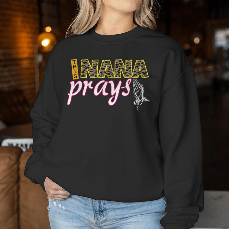 Christian This Nana Prays Hands Praying Rosary Catholic Women Sweatshirt Unique Gifts