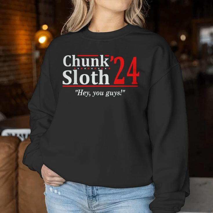 Chunk Sloth '24 Hey You Guys Apparel Women Sweatshirt Personalized Gifts