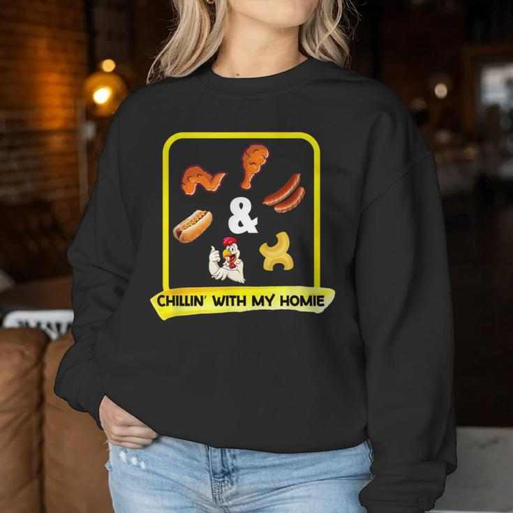 Cooked Chicken Wing Chicken Wing Hot Dog Bologna Macaroni Women Sweatshirt Unique Gifts
