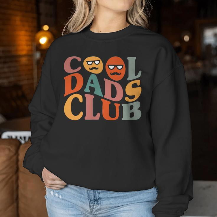 Cool Dads Club Dad Father's Day Retro Groovy Pocket Women Sweatshirt Funny Gifts