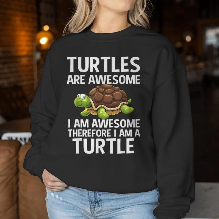 Cool Sea Turtle For Tortoise Turtle Lover Women Sweatshirt Funny Gifts
