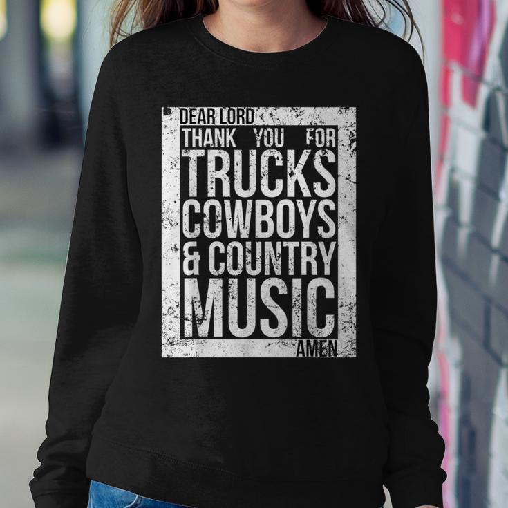 County Girl Thx For Trucks Cowboys Country Music Amen Women Sweatshirt Unique Gifts