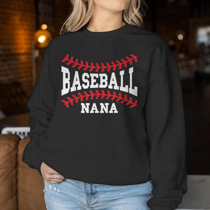Cute Baseball Nana Laces Little League Grandma Women's Women Sweatshirt Funny Gifts