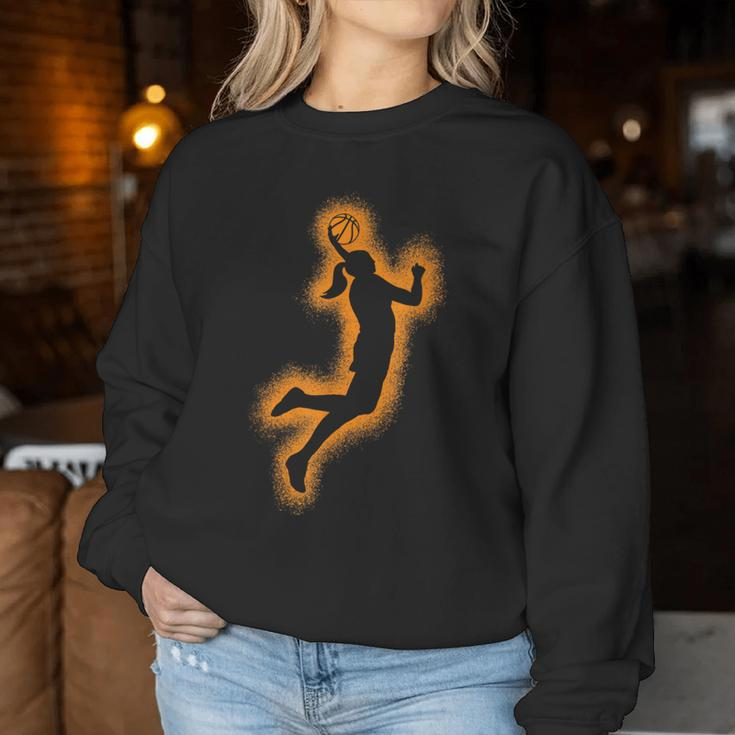 Cute Basketball Player Print Girls Basketball Women Sweatshirt Unique Gifts