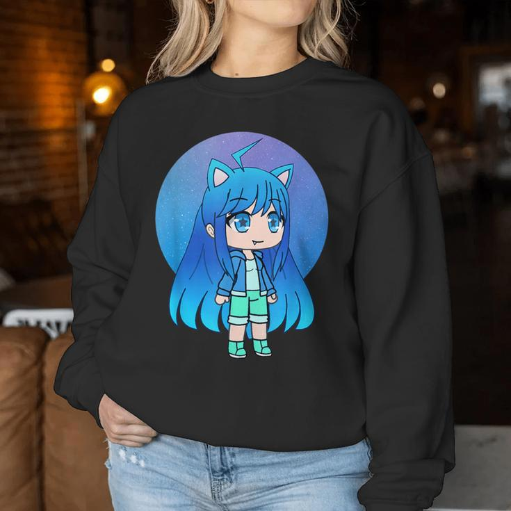 Cute Chibi Style Kawaii Anime Girl Aquachan Women Sweatshirt Funny Gifts