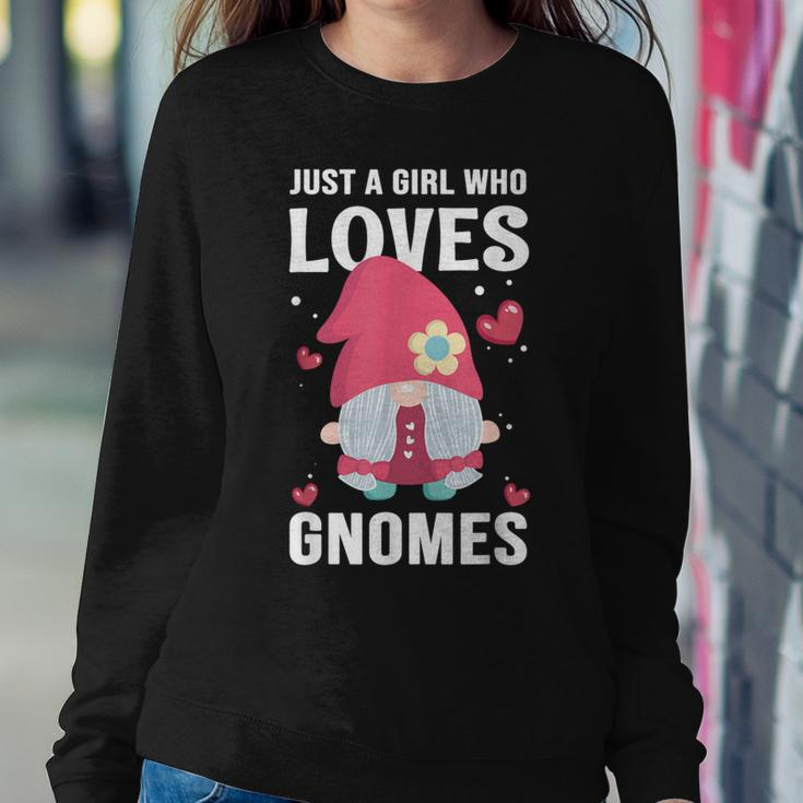 Cute Girl Gnome Just A Girl Who Loves Gnomes Women Sweatshirt Personalized Gifts