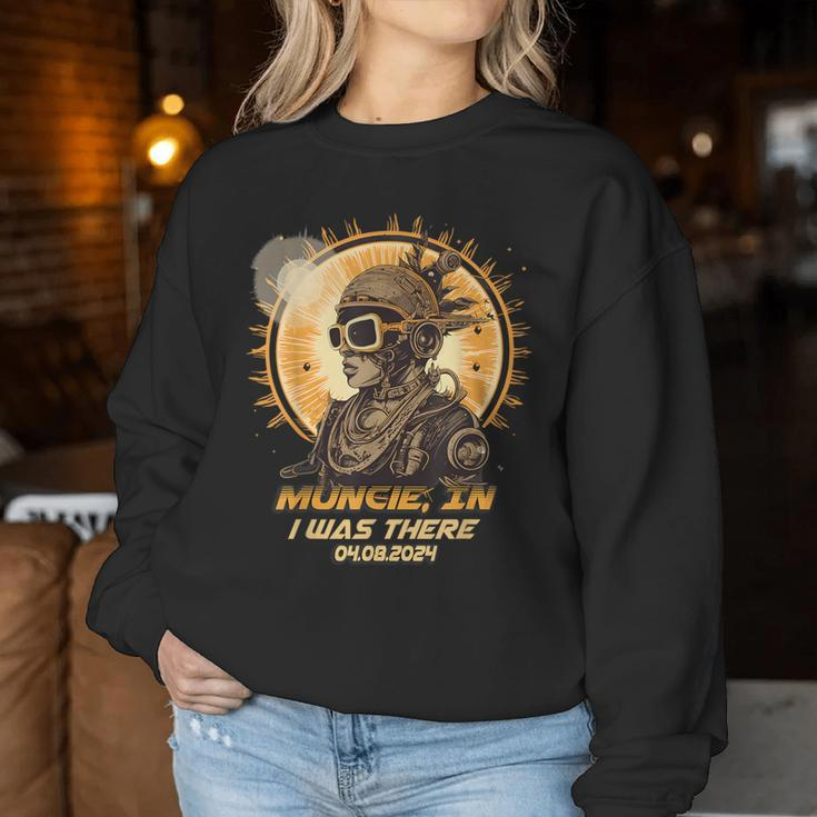Cyberpunk Girl Solar Eclipse Muncie Indiana In Women Sweatshirt Unique Gifts