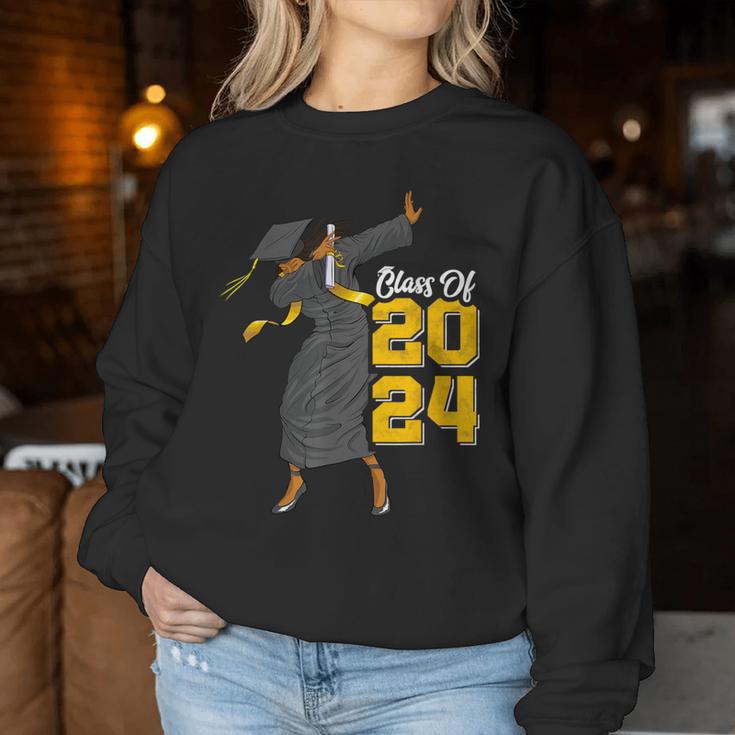 Dabbing Graduation Class Of 2024 Woman Black Junenth Women Sweatshirt Unique Gifts