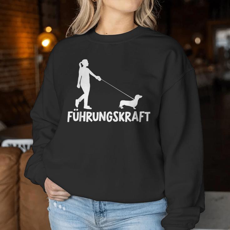 Dachshund Leadership Teckel Dogs Mum Female Dachshund Sweatshirt Frauen Lustige Geschenke