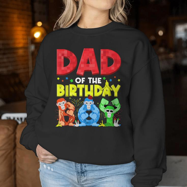 Dad And Mom Birthday Boy Gorilla Game Family Matching Women Sweatshirt Unique Gifts