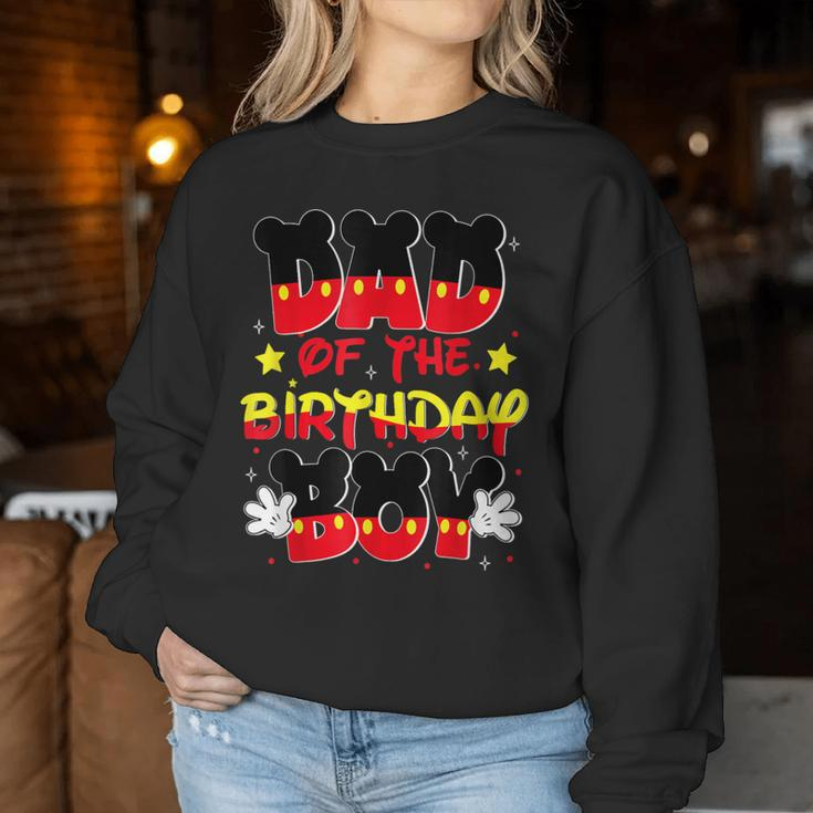 Dad And Mom Birthday Boy Mouse Family Matching Women Sweatshirt Funny Gifts