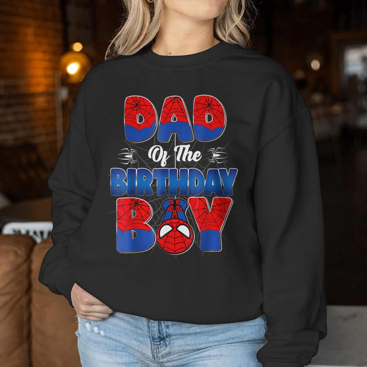 Dad And Mom Birthday Boy Spider Family Matching Women Sweatshirt Funny Gifts