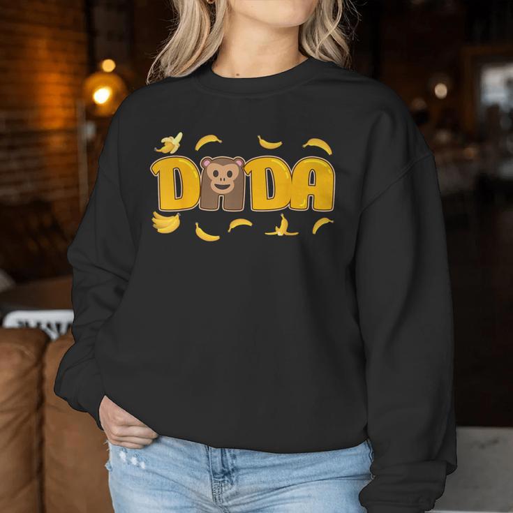 Dad And Mom Dada Birthday Girl Monkey Banana Family Matching Women Sweatshirt Unique Gifts