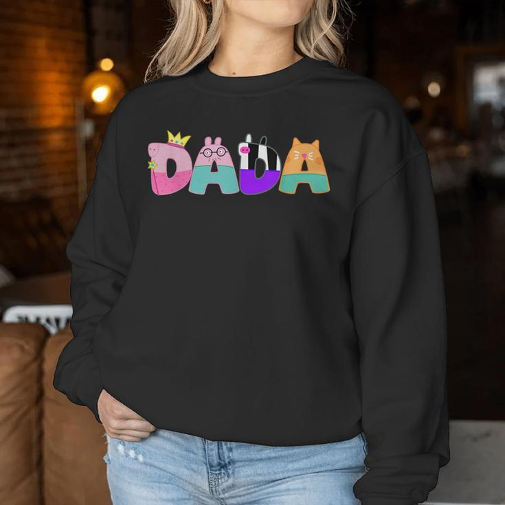 Dad And Mom Dada Birthday Girl Pig Family Party Decorations Women Sweatshirt Unique Gifts