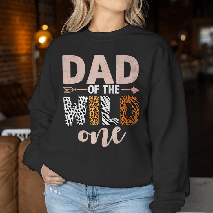 Dad And Mom Of The Wild One Birthday Girl Family Party Decor Women Sweatshirt Unique Gifts