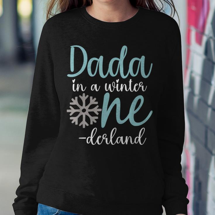 Dada In A Winter Onederland Dad 1St Birthday Of Girl Women Sweatshirt Funny Gifts