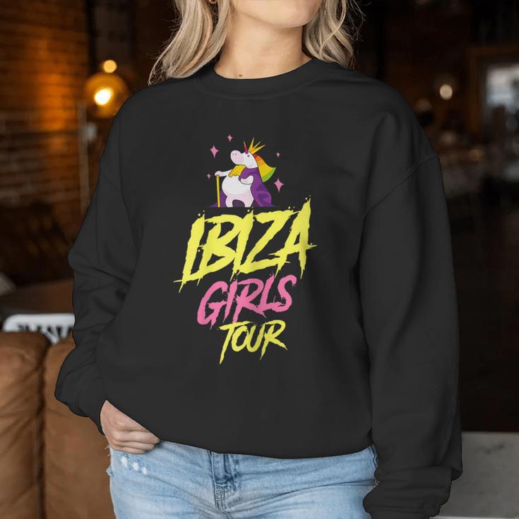 Damen Ibiza Girls Tour Einhorn Mädels Party Urlaub Lustig Sweatshirt Frauen Lustige Geschenke