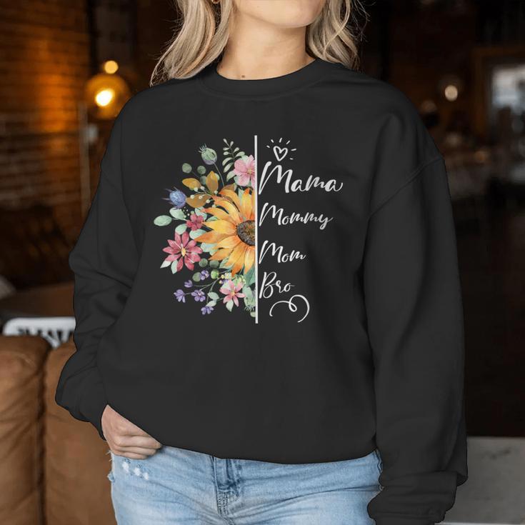 Damen Lustige Mama Mama Mama Bruder Muttertag Mit-Ausschnitt Sweatshirt Frauen Lustige Geschenke