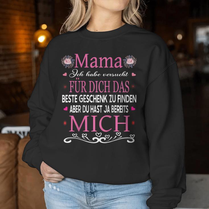 Damen Muttertagsgeschenk Mama Muttertag Spruch Beste Mutti & Mami Raglan Sweatshirt Frauen Lustige Geschenke