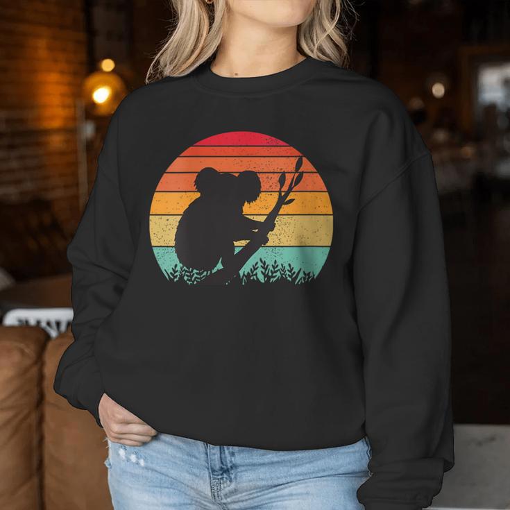 Damenintage Retro Koala Liebhaber Mama Papa Junge Mädchen Geburtstagsgeschenk Mit-Ausschnitt Sweatshirt Frauen Lustige Geschenke