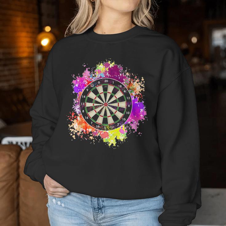 Dart Player Women's Dartboard Dartboard Retro Sweatshirt Frauen Lustige Geschenke