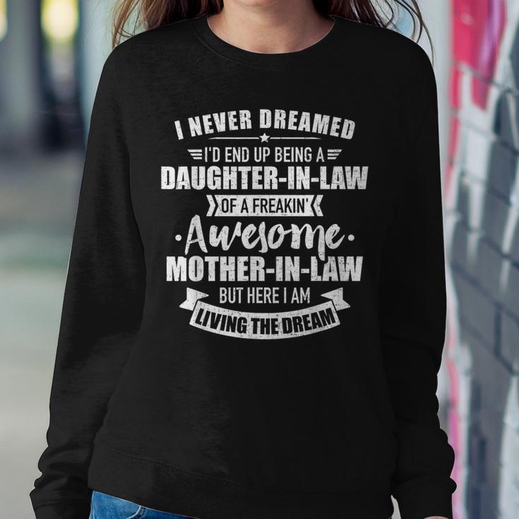 Daughter-In-Law Of Awesome Mother-In-Law Women Sweatshirt Unique Gifts