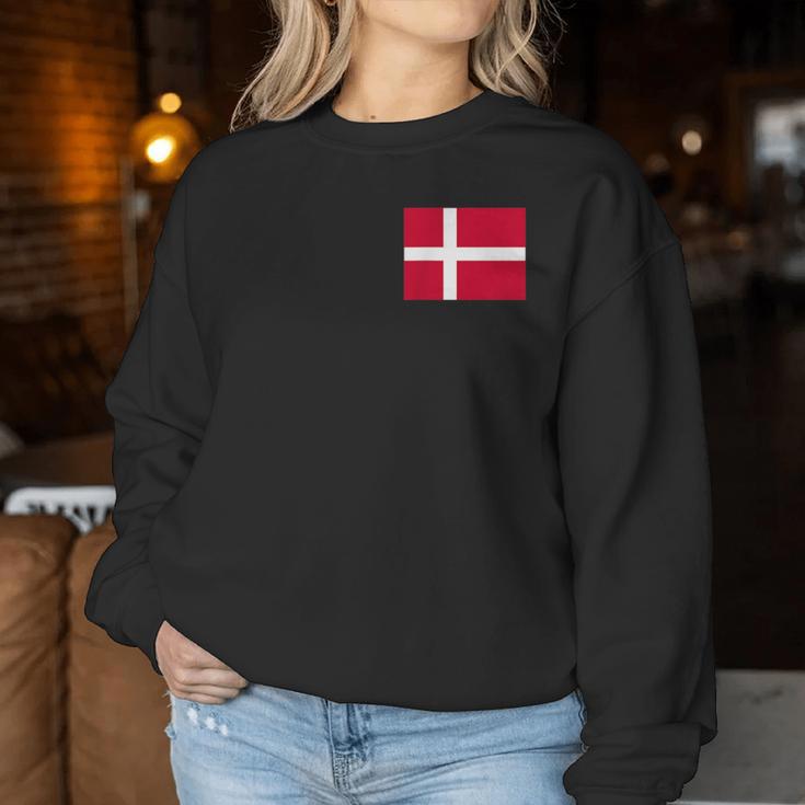 Denmark Flag Danmark Danish Flags Women's Sweatshirt Frauen Lustige Geschenke