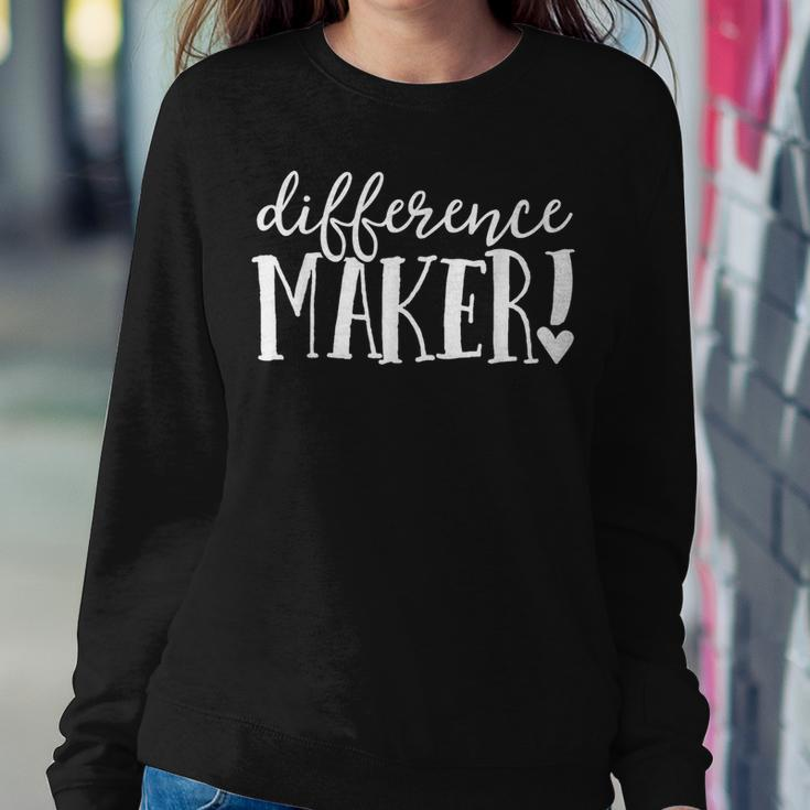 Difference Maker Teacher Growth Mindset Kindness Kind Women Sweatshirt Unique Gifts