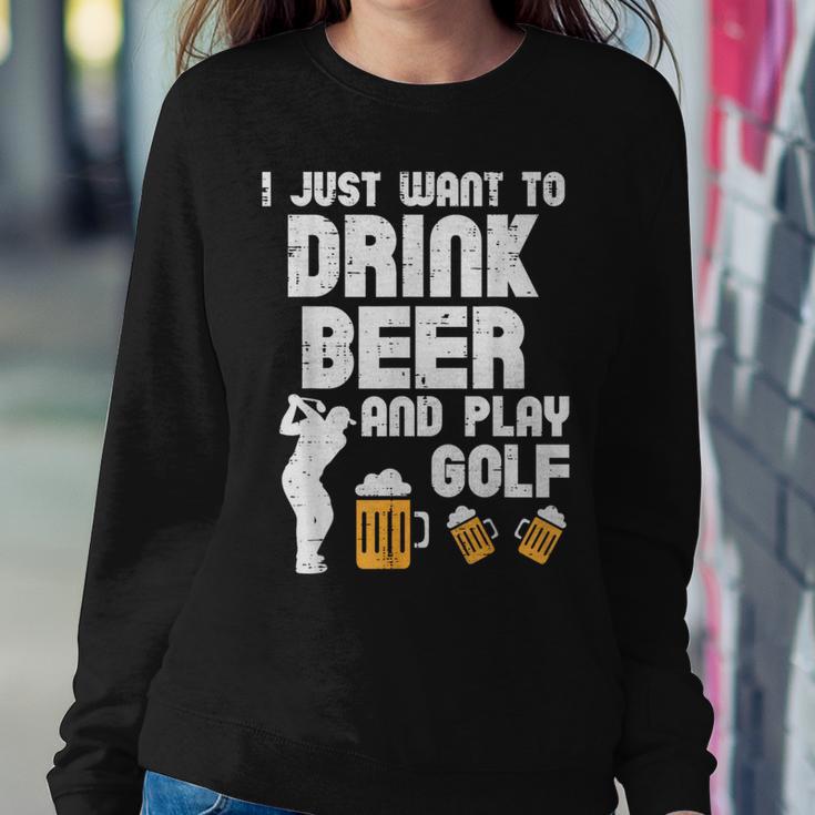 Drink Beer Play Golf Golfing Drinking Team Golfer Dad Women Sweatshirt Unique Gifts