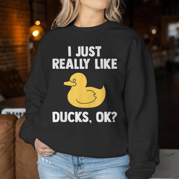 Duck For Quack Quakin Youth Rubber Ducky Women Sweatshirt Unique Gifts