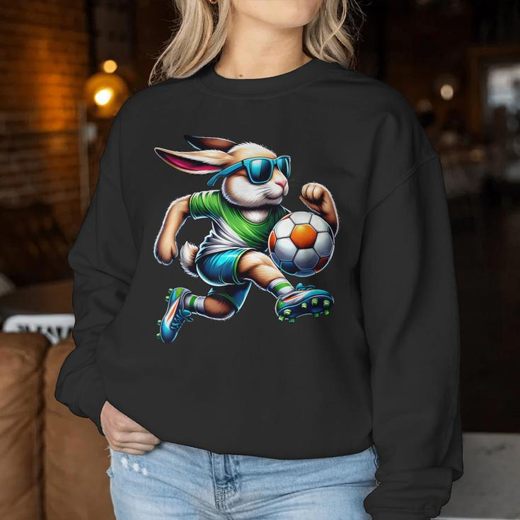Easter Bunny Soccer Player Rabbit Egg Boys Girls Women Sweatshirt Unique Gifts