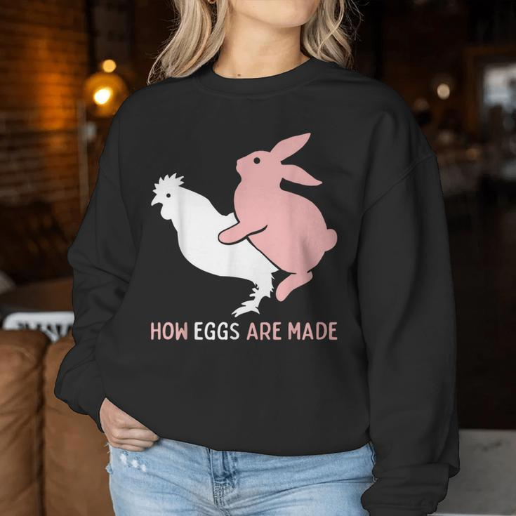 How Easter Eggs Are Made Humor Sarcastic Adult Humor Women Sweatshirt Unique Gifts