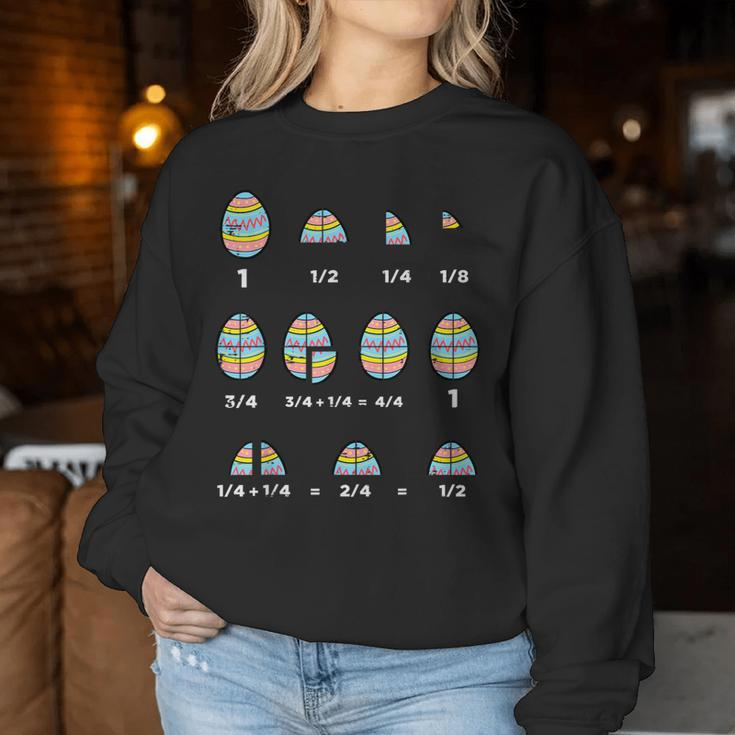 Easter Eggs Math Fractions Nerd Teacher Women Women Sweatshirt Unique Gifts