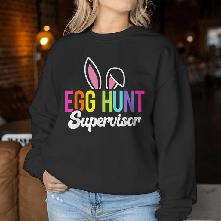 Egg Hunt Supervisor Easter Egg Hunting Party Mom Dad Women Sweatshirt Unique Gifts