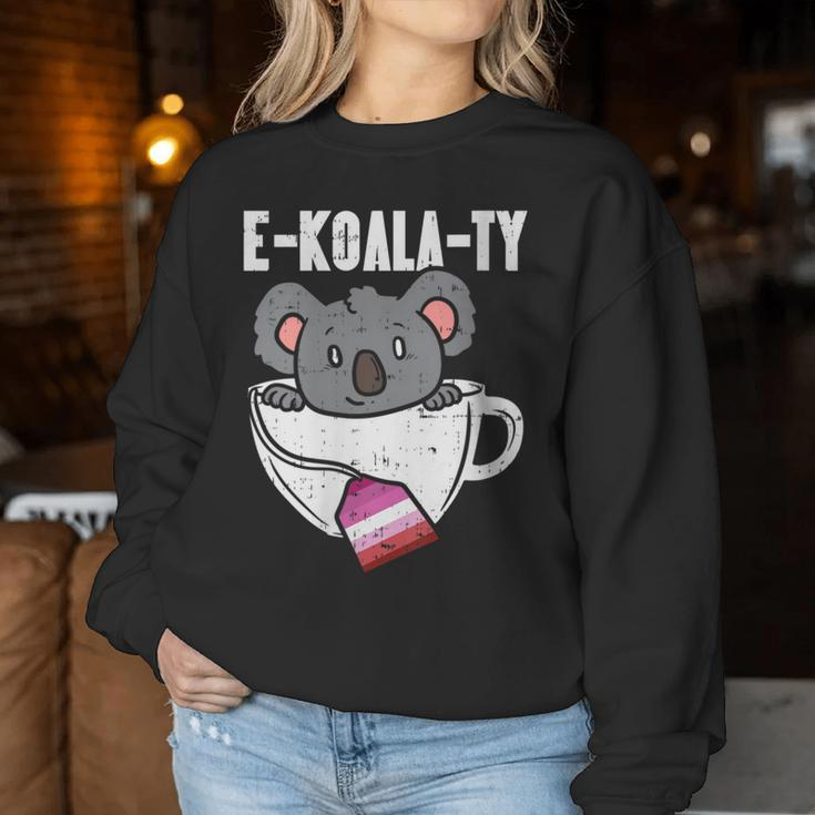 Ekoalaty Lesbian Pride Tea Equality Butch Lgbt Animal Women Sweatshirt Unique Gifts