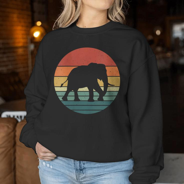Elephant Retro Vintage Animal Lover Women Sweatshirt Unique Gifts