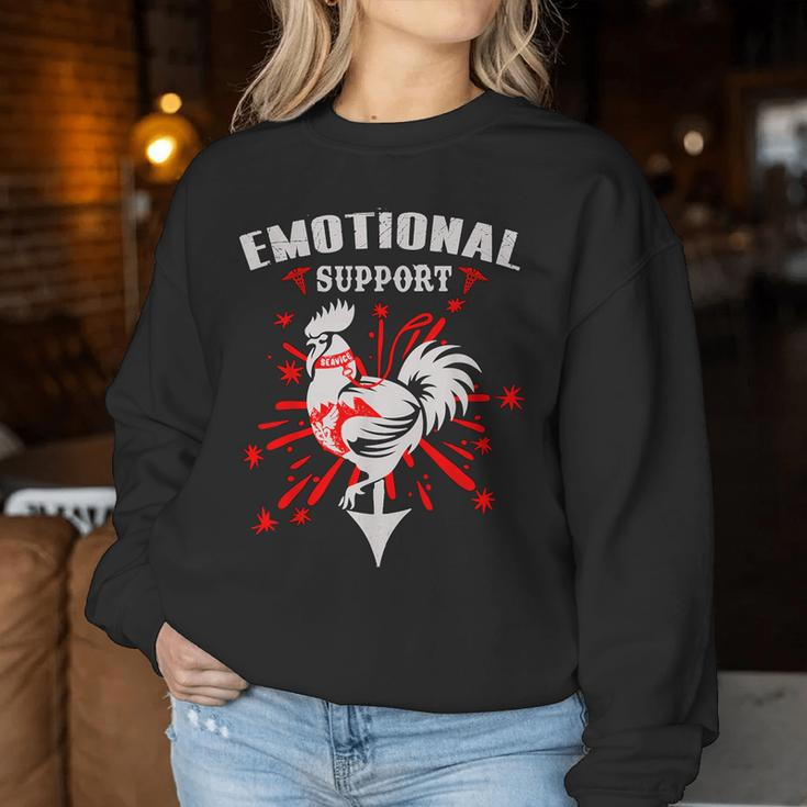 Emotional Support Chicken Emotional Support Cock Women Sweatshirt Unique Gifts