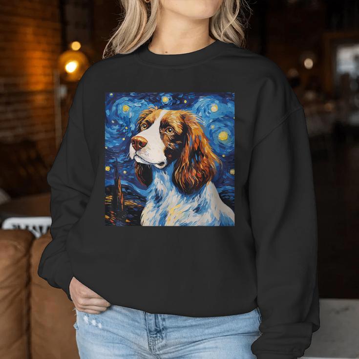 English Springer Spaniel Sternennacht Für Hundemama Papa Sweatshirt Frauen Lustige Geschenke