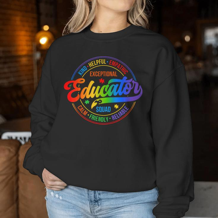 Exceptional Educator Squad Special Education Teacher Autism Women Sweatshirt Unique Gifts