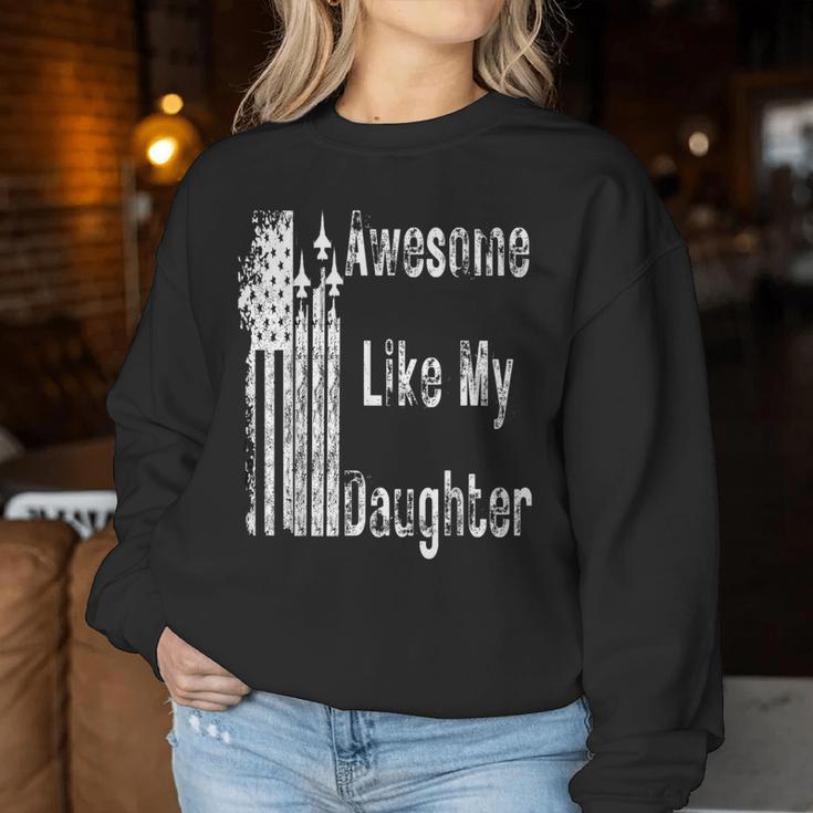 Fantastisch Wie Meine Tochter Papa Mama Sweatshirt Frauen Lustige Geschenke