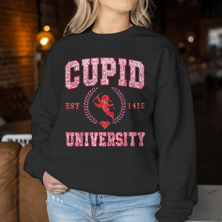 Faux Sequin Cupid University Happy Valentine’S Day Boy Girl Women Sweatshirt Unique Gifts