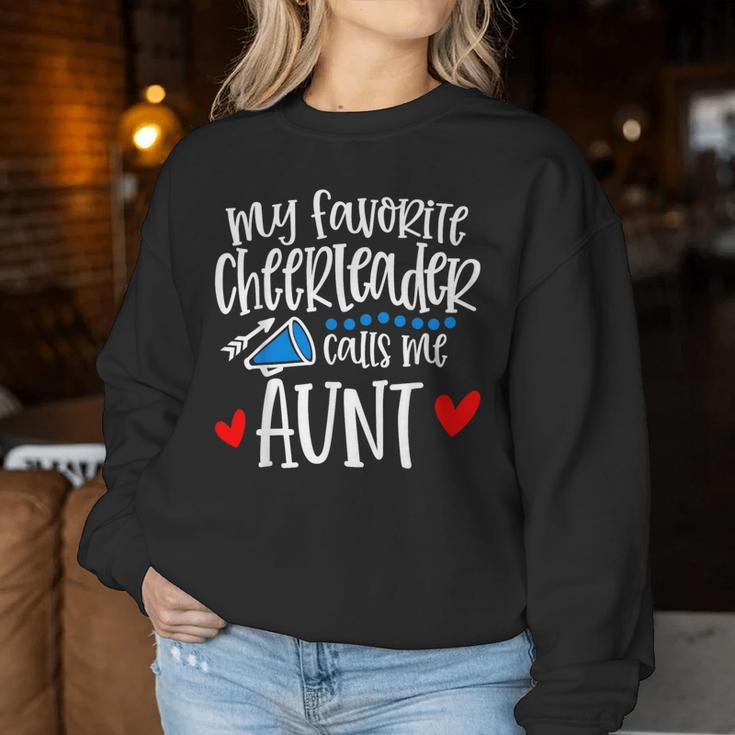 My Favorite Cheerleader Calls Me Aunt Cheerleading Women Sweatshirt Funny Gifts