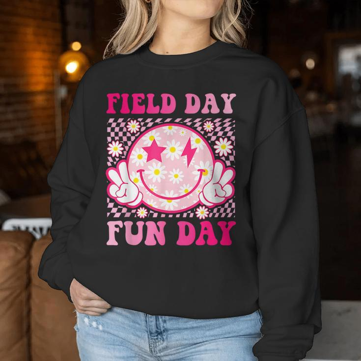 Field Day Fun Day Field Trip Retro Groovy Teacher Student Women Sweatshirt Unique Gifts