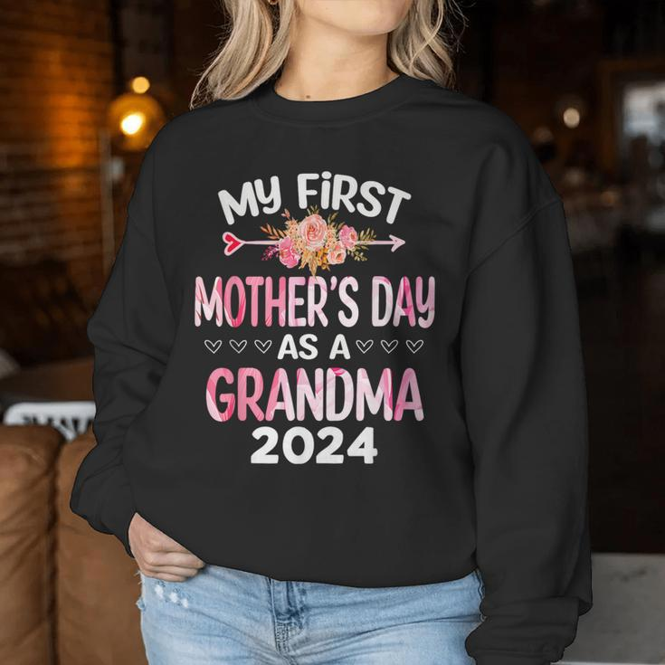 My First Mother's Day As A Grandma 2024 Mother's Day Women Sweatshirt Personalized Gifts