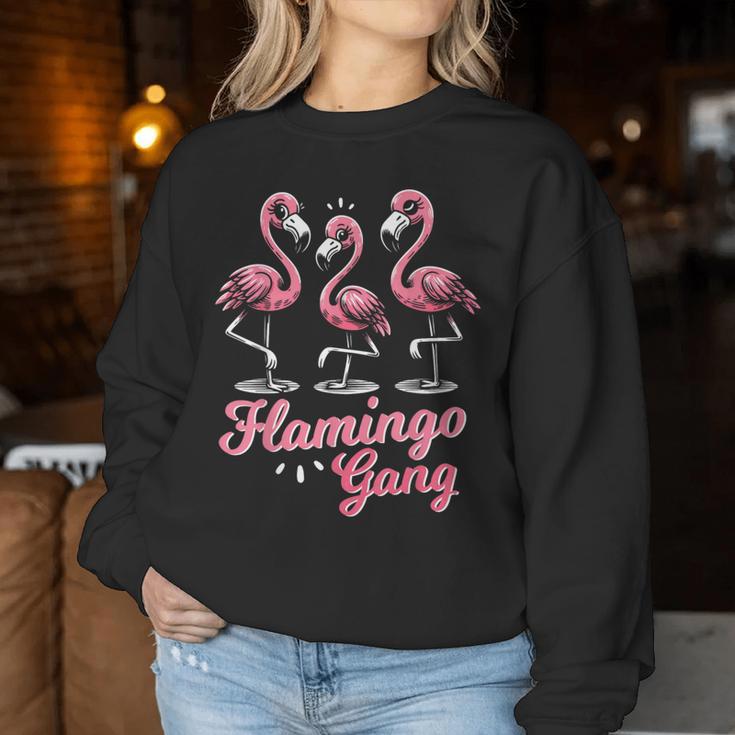 Flamingo Gang Lustiges Flamingo Urlaubs Und Jga Sweatshirt Frauen Lustige Geschenke