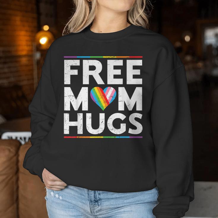 Free Mom Hugs Lgbt Pride Parades Rainbow Transgender Flag Women Sweatshirt Unique Gifts