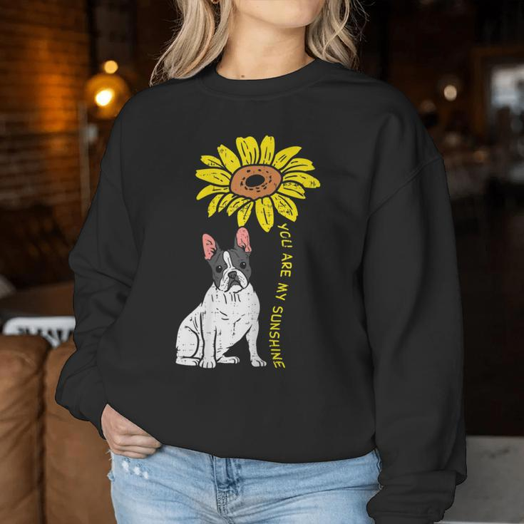 French Bulldog Sunflower Sunshine Frenchie Dog Women Women Sweatshirt Unique Gifts